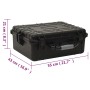 Portable black PP flight case 55x43x21 cm by vidaXL, Camera bags and cases - Ref: Foro24-51798, Price: 93,99 €, Discount: %