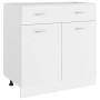 Armario inferior de cocina madera blanco 80x46x81,5 cm de vidaXL, Armarios de cocina - Ref: Foro24-801236, Precio: 95,23 €, D...