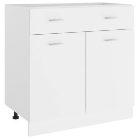 Armario inferior de cocina madera blanco 80x46x81,5 cm de vidaXL, Armarios de cocina - Ref: Foro24-801236, Precio: 87,00 €, D...