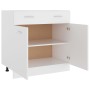 Armario inferior de cocina madera blanco 80x46x81,5 cm de vidaXL, Armarios de cocina - Ref: Foro24-801236, Precio: 87,00 €, D...