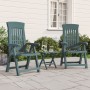 Garden reclining chairs, 2 units, green PP by vidaXL, Garden chairs - Ref: Foro24-364711, Price: 173,42 €, Discount: %