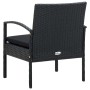 Sillón de jardín con cojín ratán sintético negro de vidaXL, Sillas de jardín - Ref: Foro24-45797, Precio: 115,54 €, Descuento: %