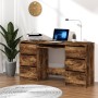 Escritorio madera contrachapada roble ahumado 140x50x77 cm de vidaXL, Escritorios - Ref: Foro24-815438, Precio: 136,55 €, Des...