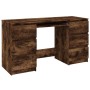 Escritorio madera contrachapada roble ahumado 140x50x77 cm de vidaXL, Escritorios - Ref: Foro24-815438, Precio: 136,55 €, Des...