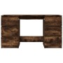 Escritorio madera contrachapada roble ahumado 140x50x77 cm de vidaXL, Escritorios - Ref: Foro24-815438, Precio: 136,55 €, Des...