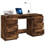 Escritorio madera contrachapada roble ahumado 140x50x77 cm de vidaXL, Escritorios - Ref: Foro24-815438, Precio: 136,55 €, Des...