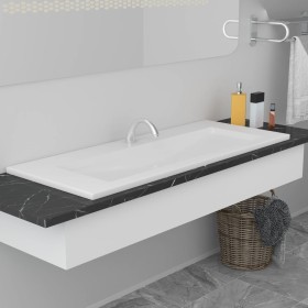 Built-in white ceramic washbasin 101x39.5x18.5 cm by vidaXL, Sinks - Ref: Foro24-145064, Price: 237,23 €, Discount: %