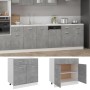 Armario bajo cajón madera ingeniería gris hormigón 80x46x81,5cm de vidaXL, Armarios de cocina - Ref: Foro24-801240, Precio: 1...