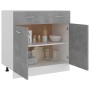 Armario bajo cajón madera ingeniería gris hormigón 80x46x81,5cm de vidaXL, Armarios de cocina - Ref: Foro24-801240, Precio: 1...