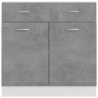 Armario bajo cajón madera ingeniería gris hormigón 80x46x81,5cm de vidaXL, Armarios de cocina - Ref: Foro24-801240, Precio: 1...