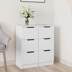 Sideboards 2 pcs white plywood 30x30x70 cm by vidaXL, Sideboards - Ref: Foro24-811152, Price: 115,77 €, Discount: %