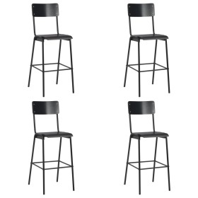 Kitchen stools 4 pcs plywood and black steel by vidaXL, Kitchen stools - Ref: Foro24-3054566, Price: 320,49 €, Discount: %