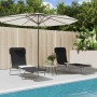 Folding sun loungers 2 units, steel and black textilene by vidaXL, Loungers - Ref: Foro24-360181, Price: 66,55 €, Discount: %