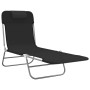 Folding sun loungers 2 units, steel and black textilene by vidaXL, Loungers - Ref: Foro24-360181, Price: 66,55 €, Discount: %