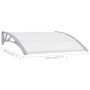 Gray and transparent PC door canopy 120x75 cm by vidaXL, Awnings - Ref: Foro24-144818, Price: 59,40 €, Discount: %