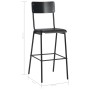 Kitchen stools 4 pcs plywood and black steel by vidaXL, Kitchen stools - Ref: Foro24-3054566, Price: 321,99 €, Discount: %