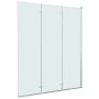 Folding shower screen with 3 panels ESG 130x138 cm by vidaXL, shower doors - Ref: Foro24-144679, Price: 154,89 €, Discount: %