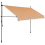 Manual retractable awning with yellow and blue LED 300 cm by vidaXL, Awnings - Ref: Foro24-145852, Price: 82,22 €, Discount: %