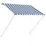 Toldo retráctil 150x150 cm azul y blanco de vidaXL, Toldos - Ref: Foro24-143746, Precio: 39,53 €, Descuento: %