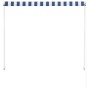 Toldo retráctil 150x150 cm azul y blanco de vidaXL, Toldos - Ref: Foro24-143746, Precio: 39,53 €, Descuento: %