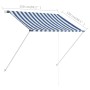 Toldo retráctil 150x150 cm azul y blanco de vidaXL, Toldos - Ref: Foro24-143746, Precio: 39,53 €, Descuento: %