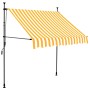 Retractable manual awning with white and orange LED lights, 150 cm. by vidaXL, Awnings - Ref: Foro24-145856, Price: 80,37 €, ...