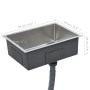 Fregadero de cocina hecho a mano acero inoxidable de vidaXL, Fregaderos - Ref: Foro24-145078, Precio: 92,07 €, Descuento: %