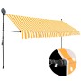 Manual retractable awning with white and orange LED 350 cm by vidaXL, Awnings - Ref: Foro24-145860, Price: 89,87 €, Discount: %