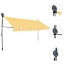 Manual retractable awning with white and orange LED 350 cm by vidaXL, Awnings - Ref: Foro24-145860, Price: 89,82 €, Discount: %