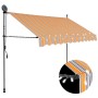 Manual retractable awning with yellow and blue LED 250 cm by vidaXL, Awnings - Ref: Foro24-145851, Price: 89,94 €, Discount: %