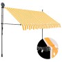 Manual retractable awning with white and orange LED 250 cm by vidaXL, Awnings - Ref: Foro24-145858, Price: 83,74 €, Discount: %