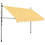 Manual retractable awning with white and orange LED 250 cm by vidaXL, Awnings - Ref: Foro24-145858, Price: 83,99 €, Discount: %