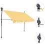 Manual retractable awning with white and orange LED 250 cm by vidaXL, Awnings - Ref: Foro24-145858, Price: 83,74 €, Discount: %