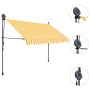 Manual retractable awning with white and orange LED 300 cm by vidaXL, Awnings - Ref: Foro24-145859, Price: 95,47 €, Discount: %