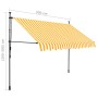 Manual retractable awning with white and orange LED 300 cm by vidaXL, Awnings - Ref: Foro24-145859, Price: 95,47 €, Discount: %