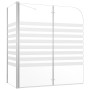 Striped tempered glass bathroom screen 120x68x130 cm by vidaXL, shower doors - Ref: Foro24-146226, Price: 221,36 €, Discount: %