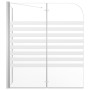 Striped tempered glass bathroom screen 120x68x130 cm by vidaXL, shower doors - Ref: Foro24-146226, Price: 221,36 €, Discount: %