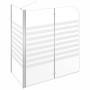 Striped tempered glass bathroom screen 120x68x130 cm by vidaXL, shower doors - Ref: Foro24-146226, Price: 221,36 €, Discount: %