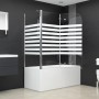 Striped tempered glass bathroom screen 120x68x130 cm by vidaXL, shower doors - Ref: Foro24-146226, Price: 221,36 €, Discount: %