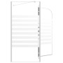 Striped tempered glass bathroom screen 120x68x130 cm by vidaXL, shower doors - Ref: Foro24-146226, Price: 221,36 €, Discount: %