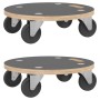 2 round supports with wheels Ø38x11.5 cm by vidaXL, Loading platforms and pallets - Ref: Foro24-154892, Price: 44,73 €, Disco...