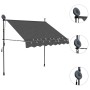 Toldo manual retráctil con LED gris antracita 150 cm de vidaXL, Toldos - Ref: Foro24-145863, Precio: 84,65 €, Descuento: %