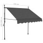 Toldo manual retráctil con LED gris antracita 150 cm de vidaXL, Toldos - Ref: Foro24-145863, Precio: 84,65 €, Descuento: %