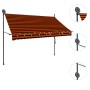 Toldo manual retráctil con LED naranja y marrón 250 cm de vidaXL, Toldos - Ref: Foro24-145879, Precio: 70,13 €, Descuento: %