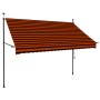 Toldo manual retráctil con LED naranja y marrón 250 cm de vidaXL, Toldos - Ref: Foro24-145879, Precio: 70,13 €, Descuento: %