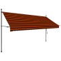 Toldo manual retráctil con LED naranja y marrón 350 cm de vidaXL, Toldos - Ref: Foro24-145881, Precio: 104,74 €, Descuento: %