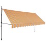 Manual retractable awning with yellow and blue LED 350 cm by vidaXL, Awnings - Ref: Foro24-145853, Price: 97,72 €, Discount: %