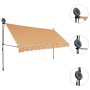 Manual retractable awning with yellow and blue LED 350 cm by vidaXL, Awnings - Ref: Foro24-145853, Price: 97,72 €, Discount: %