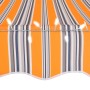 Toldo retráctil manual con LED amarillo y azul 350 cm de vidaXL, Toldos - Ref: Foro24-145853, Precio: 97,99 €, Descuento: %