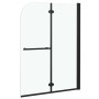 Mampara de ducha plegable 2 paneles ESG negro 95x140 cm de vidaXL, Puertas de ducha - Ref: Foro24-147193, Precio: 127,68 €, D...